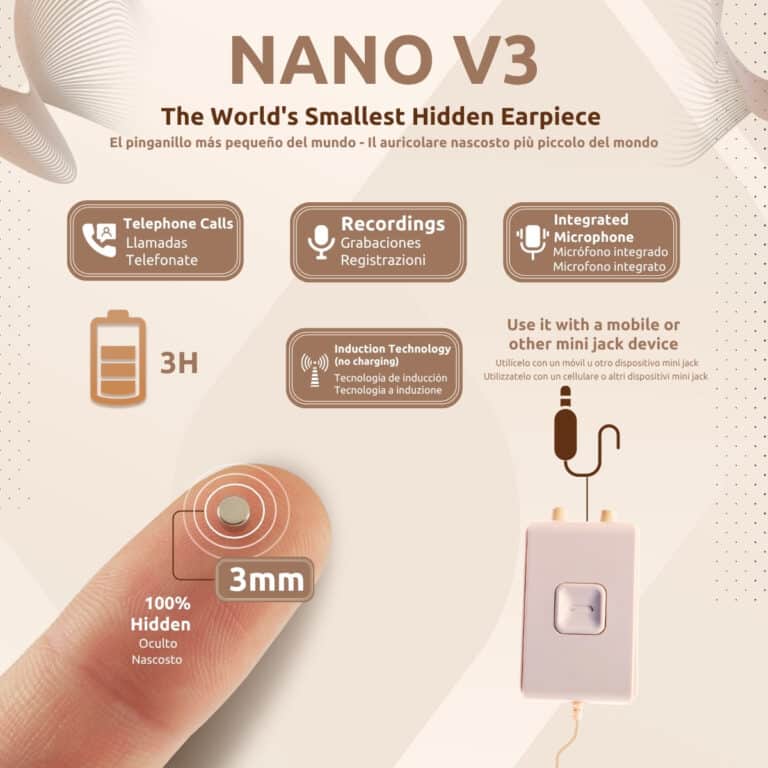 Auricular Espia Nano V3 Funcionalidades 1