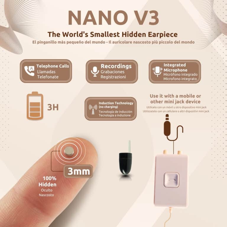 Auricular Espia Nano V3 Vip Pro UltraMini Funcionalidades