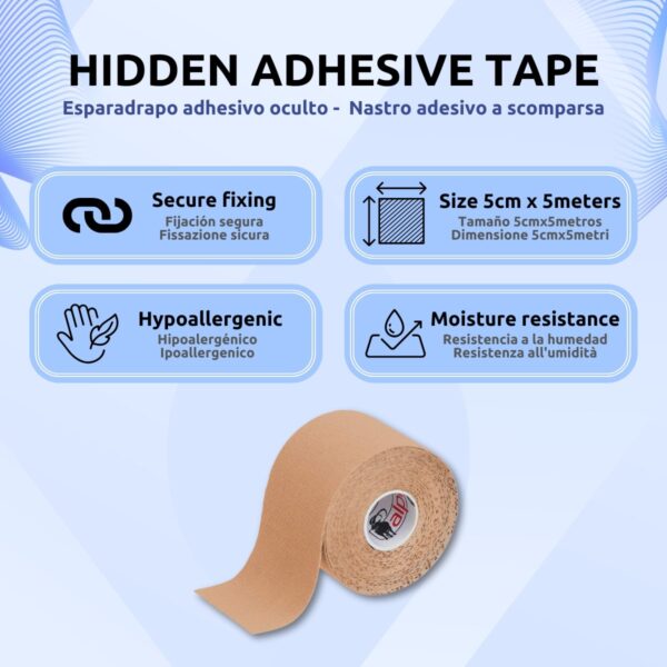Esparadrapo Adhesivo para Pinganillo y Camara Espia Rollo Caracteristicas 1