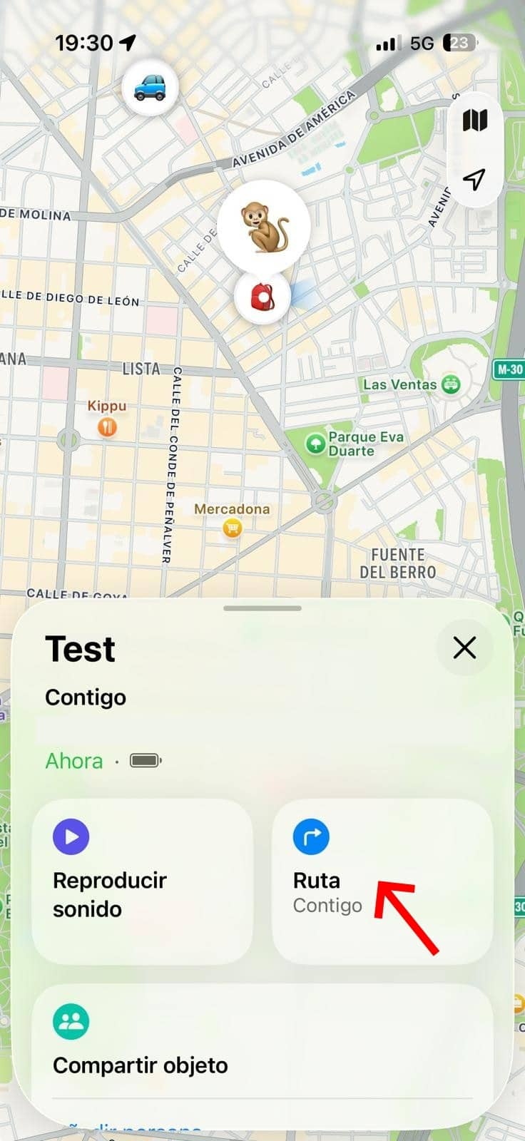 Localizar lejos TAG